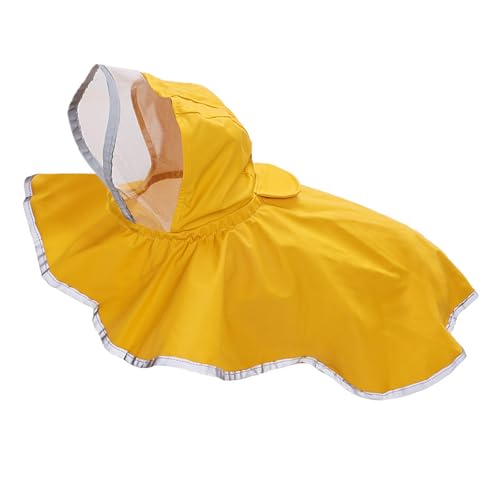 Hunde-Regenmantel mit reflektierendem Rand, verstellbar, wasserdicht, bequem, für regnerische Tage und Spaziergänge, Hunde-Regenmantel mit reflektierenden Streifen von Haiki
