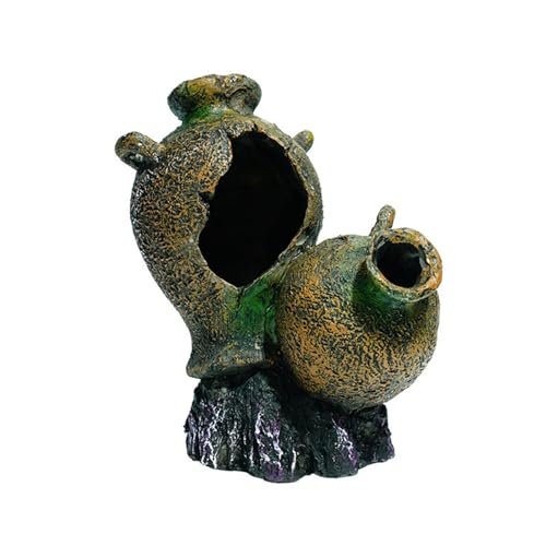 Künstliches Wasserspiel in Höhle, versunkener Plan, sicherer Unterschlupf für Lebensraum, Umwelt, Aquarium-Dekoration, Schiffswrack aus Kunstharz von Haiki