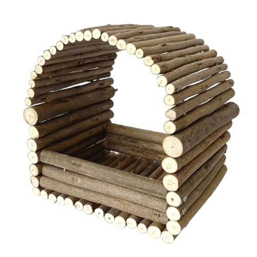 Naturholz Kleintierversteck Häuser Große Holz Kaninchen Nester Häuser für Indoor Kleintierunterstand von Haiki