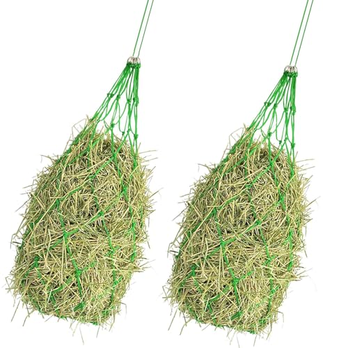 Strohnetz, Nylon, langsames Füttern, 101,6 cm, für Pferde, Ziegen, Verdauung, Gesundheit, Heubeutel, 2 Stück Strohnetz, Nylon, langsames Füttern, 101,6 cm, für Pferde, Ziegen, Verdauung, Gesundheit, Heubeutel, 2 Stück von Haiki