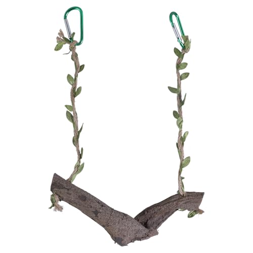 Swing Bird Stand Papageienständer Toyswood Hanging Cage Hanging Bridge Bird Cage Vogelversorgungen Trainingsstand Stickhalter von Haiki