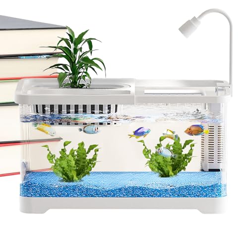 Betta Aquarium, Desktop Betta-Aquarium, Klare Landschaftsbecken Für Guppys Schnecken Schildkröten Haustierliebhaber Anfänger Schreibtisch Wohnung Betta Aquarium, Desktop Betta-Aquarium, Klare Landschaftsbecken Für Guppys Schnecken Schildkröten Haustierliebhaber Anfänger Schreibtisch Wohnung von Hailerio