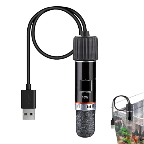 Fischbecken Wasserheizer - Aquarium Tauchheizer für Betta Fische,Tauchbarer 10W Mini Heizstab Wärmer für Haustier Salzwasser Leben Zuhause Freiland Schildkröte Süßwasser von Hailerio