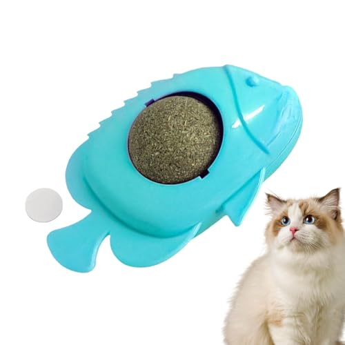 Hailerio Katzenminze-Bälle – 360° drehbare Zahnreinigung, Katzenminze, Wandball, gesund, niedlich, Fischform, für Bett, Sofa, Tür, Wand, Fenster Hailerio Katzenminze-Bälle – 360° drehbare Zahnreinigung, Katzenminze, Wandball, gesund, niedlich, Fischform, für Bett, Sofa, Tür, Wand, Fenster von Hailerio