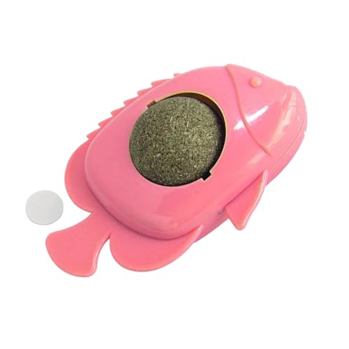 Hailerio Katzenminze Ball - 360 ° drehbarer Katzenminze-Rollball Wand zum Reinigen der Zähne - Fischförmiges natürliches gesundes Spielzeug mit Katzenminze für Bett, Sofa, Tür, Wand, Fenster Hailerio Katzenminze Ball - 360 ° drehbarer Katzenminze-Rollball Wand zum Reinigen der Zähne - Fischförmiges natürliches gesundes Spielzeug mit Katzenminze für Bett, Sofa, Tür, Wand, Fenster von Hailerio