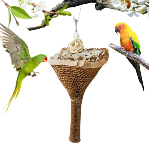 Hailerio Papageien-Aktenvernichter-Spielzeug, Kegel-Design, natürliches Kauspielzeug für Vögel, Futtersuche, Papageienspielzeug mit Haken, Vogelschreddern, Papierspielzeug, kaubares Papageienspielzeug Hailerio Papageien-Aktenvernichter-Spielzeug, Kegel-Design, natürliches Kauspielzeug für Vögel, Futtersuche, Papageienspielzeug mit Haken, Vogelschreddern, Papierspielzeug, kaubares Papageienspielzeug von Hailerio