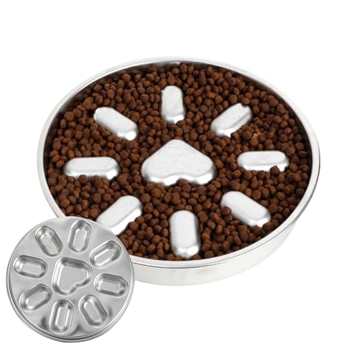 Hundefutter Napf Mit Verzögerung - Puzzle Welpen Langsamfütterer Napf | Edelstahl Anti-Würgen Beschäftigungsnapf Für Welpen Und Hunde Aller Größen Zur Förderung Artgerechter Nahrungsaufnahme Hundefutter Napf Mit Verzögerung - Puzzle Welpen Langsamfütterer Napf | Edelstahl Anti-Würgen Beschäftigungsnapf Für Welpen Und Hunde Aller Größen Zur Förderung Artgerechter Nahrungsaufnahme von Hailerio