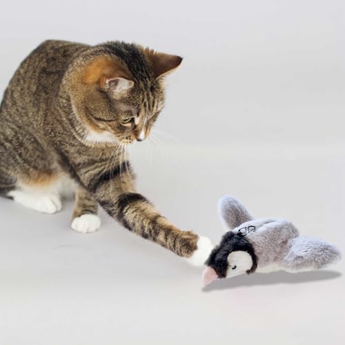 Hailmkont Katzenspielzeug Vogel Spielzeug Katze, Flapping Bird Cat Toy, Interaktives Elektrisches Vogelspielzeug für Katzen, Katzenspielzeug Selbstbeschäftigung USB-Aufladung, Katzen Spielzeug (#E) von Hailmkont