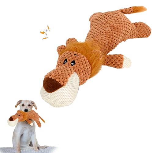 Hailmkont Neu Hundespielzeug Unzerstörbar, Bissfestes Hundespielzeug, Squeaker Hundespielzeug Unzerstörbar, Hundespielzeug Quietschen Plüsch Hundespielzeug für Welpen Kleine Mittlere Große (Lion) Hailmkont Neu Hundespielzeug Unzerstörbar, Bissfestes Hundespielzeug, Squeaker Hundespielzeug Unzerstörbar, Hundespielzeug Quietschen Plüsch Hundespielzeug für Welpen Kleine Mittlere Große (Lion) von Hailmkont