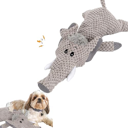 Hailmkont Neu Hundespielzeug Unzerstörbar, Bissfestes Hundespielzeug, Squeaker Hundespielzeug Unzerstörbar, Hundespielzeug Quietschen Plüsch Hundespielzeug für Welpen Kleine Mittlere Große (Elephant) Hailmkont Neu Hundespielzeug Unzerstörbar, Bissfestes Hundespielzeug, Squeaker Hundespielzeug Unzerstörbar, Hundespielzeug Quietschen Plüsch Hundespielzeug für Welpen Kleine Mittlere Große (Elephant) von Hailmkont