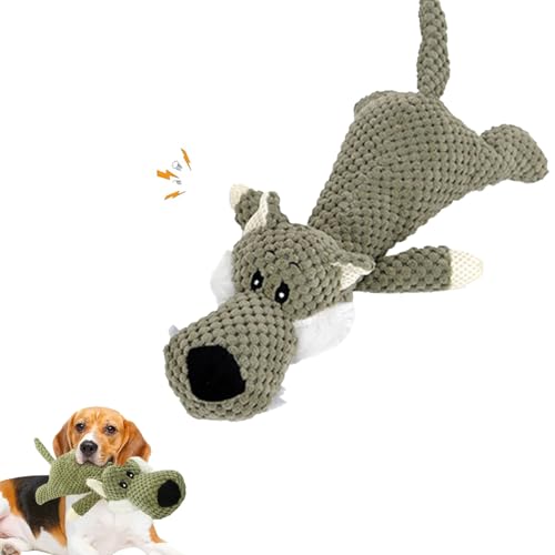 Hailmkont Neu Hundespielzeug Unzerstörbar, Bissfestes Hundespielzeug, Squeaker Hundespielzeug Unzerstörbar, Hundespielzeug Quietschen Plüsch Hundespielzeug für Welpen Kleine Mittlere Große (Wolf) Hailmkont Neu Hundespielzeug Unzerstörbar, Bissfestes Hundespielzeug, Squeaker Hundespielzeug Unzerstörbar, Hundespielzeug Quietschen Plüsch Hundespielzeug für Welpen Kleine Mittlere Große (Wolf) von Hailmkont