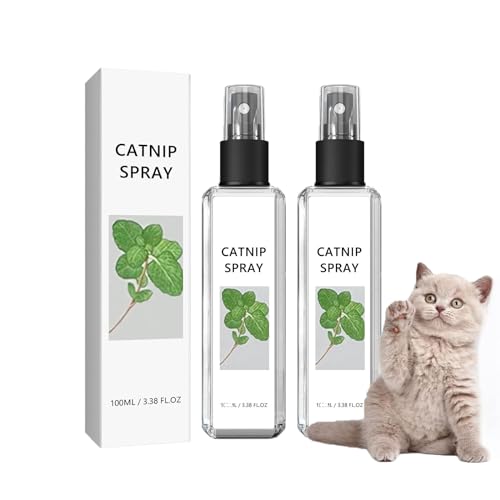 Katzenminze Spray für Kratzbaum, Catnip Spray 100% Natürlich, Katzenkratzspray-Nebel, Macht altes Katzenspielzeug oder einen Kratzbaum Wieder Attraktiv 100ml (1PC) von Hailmkont