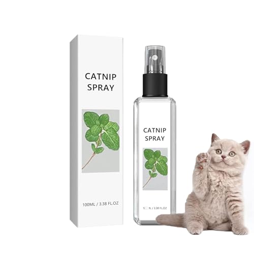 Katzenminze Spray für Kratzbaum, Catnip Spray 100% Natürlich, Katzenkratzspray-Nebel, Macht altes Katzenspielzeug oder einen Kratzbaum Wieder Attraktiv 100ml (1PC) von Hailmkont