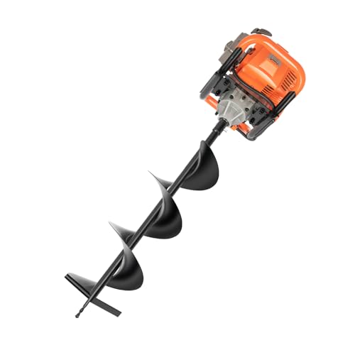 Haitiahote 2-Takt 71cc Benzin Erdbohrer,2300W Erdlochbohrer Pfahlbohrer mit 3 Bohreinsätze,0-300rpm,1L Kraftstofftank,Kraftstoffverbrauch 610g/h für Sandböden, Wälder, Ackerland, Lehm Haitiahote 2-Takt 71cc Benzin Erdbohrer,2300W Erdlochbohrer Pfahlbohrer mit 3 Bohreinsätze,0-300rpm,1L Kraftstofftank,Kraftstoffverbrauch 610g/h für Sandböden, Wälder, Ackerland, Lehm von Haitiahote