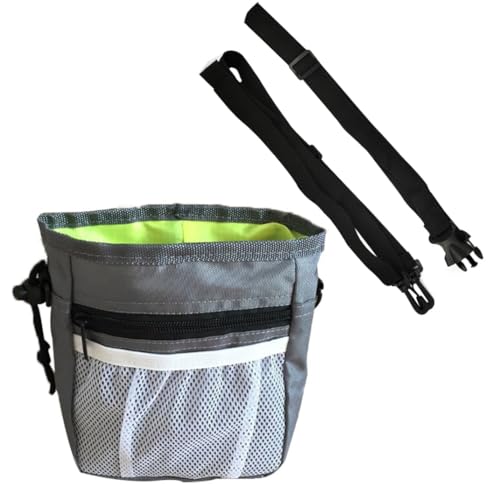 Hund behandeln Beutel Hundefuttertasche behandeln Beutel Haustier Training Snack Lagerhalter Welpe Walking Bag Grau Grau von Hajimia