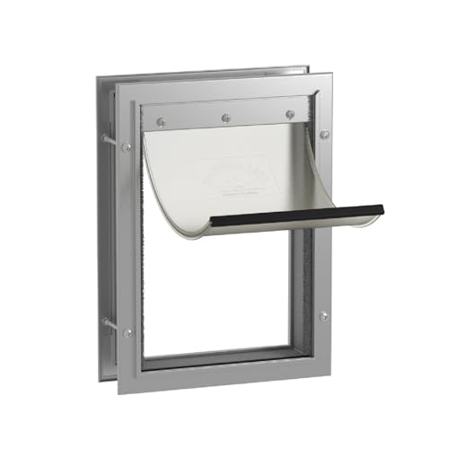 Hakuna Pets Deluxe-Aluminium-Tür für Haustiere, Katzen und Hunde mit 2-Wege-Verriegelung für Bildschirme, Türen und Wände bis zu 70 mm Dicke, Medium, Silber Hakuna Pets Deluxe-Aluminium-Tür für Haustiere, Katzen und Hunde mit 2-Wege-Verriegelung für Bildschirme, Türen und Wände bis zu 70 mm Dicke, Medium, Silber von Hakuna Pets