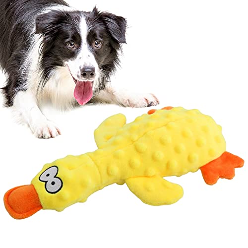 Halatua Gefüllte Ente Hundespielzeug | Quietschendes Spielzeug für Welpen - Soothe Mood Keep Pet Dog Playing Duck Squeeze Squeak Interaktives Spiel für mittelgroße Hunde von Halatua