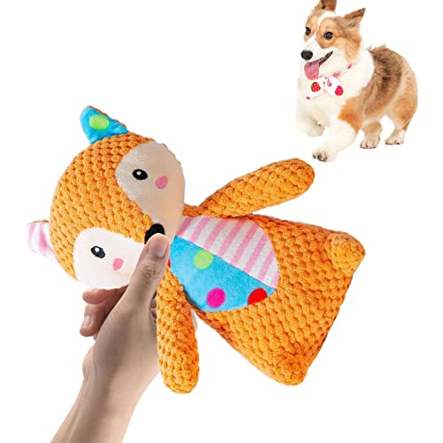 Halatua Hundespielzeug Quietschend,Kauspielzeug für Welpen - Kuscheltiere Plüschtier zum Zähneputzen und Kauen, Zubehör für kleine und mittelgroße Hunde von Halatua