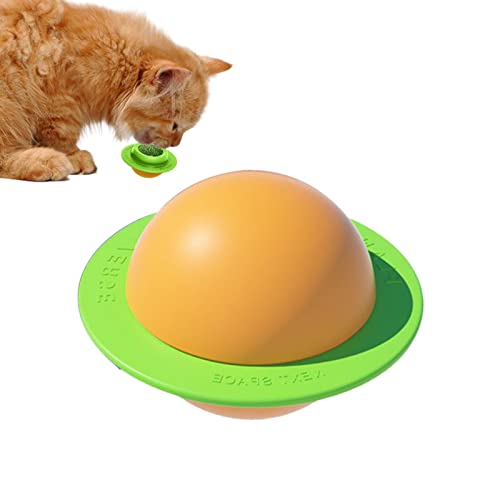 Halatua Magische Katzenbälle, Essbare Ballspielzeuge für Katzen, Interaktives Kätzchen leckbares Kauspielzeug für die Reinigung und Entspannung von Katzenzähnen im Innenbereich von Halatua