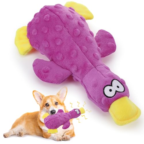 Halinuia Hundespielzeug, Hund Quietschspielzeug Plüschtier Hund mit Knitterpapier, Plüsch Kauspielzeug für Aggressive Kauer, Welpen, kleine, mittlere Hunde, Lila Halinuia Hundespielzeug, Hund Quietschspielzeug Plüschtier Hund mit Knitterpapier, Plüsch Kauspielzeug für Aggressive Kauer, Welpen, kleine, mittlere Hunde, Lila von Halinuia