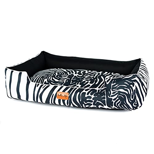 Halkalife Haustiersofa, Katzen- und Hundebett (Größe L, zebra) von Halkalife