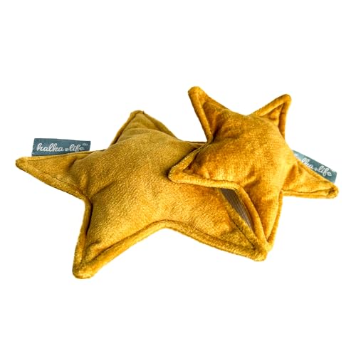Halkalife Plüschtier für Hunde aus dickem, tierfreundlichem Stoff, Apportierspielzeug für Hunde, Zerrspielzeug für kleine Hunde (Stern, M) von Halkalife