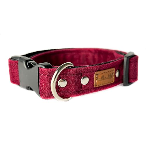 Comfort and Stability: Provides Your Dog with a Comfortable fit and Reliable Protection (Kirsche, L, Kunststoffschnalle (2,5 cm / 37-57 cm)) von Halkalife