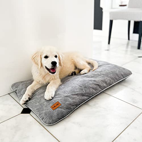 Wasserdichtes Kissen für Hunde und Katzen. Haustierfreundliches Materialbett für Haustiere. (S, Grau) von Halkalife