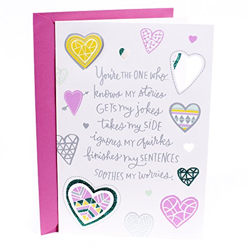 Hallmark Jahrestagskarte (Herzen mit Mustern) von Hallmark