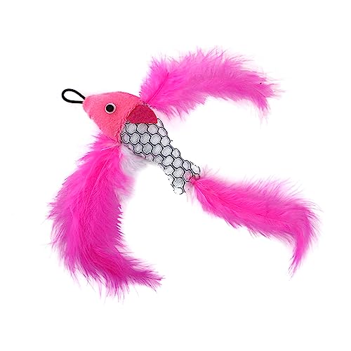 Haloppe Cat Wand Toy Plush Fish Cat Teaser Toy Durable Flexible Interessant Lightweight Pink Haloppe Cat Wand Toy Plush Fish Cat Teaser Toy Durable Flexible Interessant Lightweight Pink von Haloppe