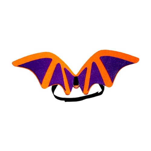 Haloppe Einzigartiges Haustierkostüm, Fledermausflügel, auffälliges Halloween mit feiner Verarbeitung, bequem, einfach zu tragen, für pelzigen Freund, perfektes Accessoire, auffällig, Orange, Größe M von Haloppe