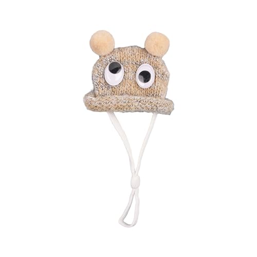 Haloppe Haustier-Kopfbedeckung, Kopfbedeckung, kleine Haustiermütze, bezaubernder Cartoon-Hamsterhut, verstellbar, weich, bequem, Meerschweinchen, Strickmütze, Haustierbedarf, Gelb Haloppe Haustier-Kopfbedeckung, Kopfbedeckung, kleine Haustiermütze, bezaubernder Cartoon-Hamsterhut, verstellbar, weich, bequem, Meerschweinchen, Strickmütze, Haustierbedarf, Gelb von Haloppe