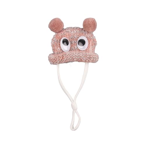 Haloppe Haustier-Kopfbedeckung, Kopfbedeckung, kleine Haustiermütze, bezaubernder Cartoon-Hamsterhut, verstellbar, weich, bequem, Meerschweinchen, Strickmütze, Haustierbedarf, Rosa Haloppe Haustier-Kopfbedeckung, Kopfbedeckung, kleine Haustiermütze, bezaubernder Cartoon-Hamsterhut, verstellbar, weich, bequem, Meerschweinchen, Strickmütze, Haustierbedarf, Rosa von Haloppe