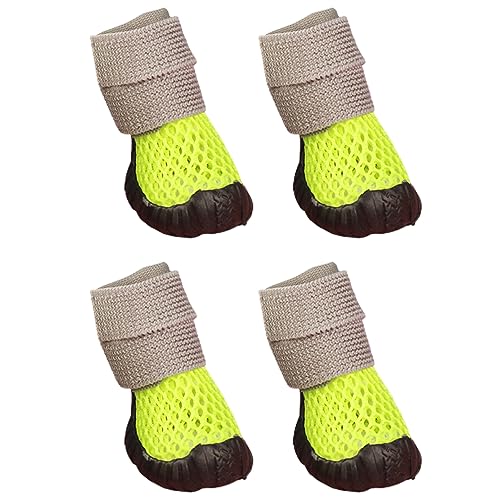 Haloppe Haustier-Schuhe Anti-Rutsch Anti-drop Haustier Fuß Abdeckung 4 Stücke Hübsch Fluoreszierend Grün 1 von Haloppe