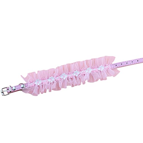 Haloppe Haustierhalsband, rund, für Hunde, Hundehals, Kreis, gemütlich, Dekoration, verstellbar, Rosa / Weiß Haloppe Haustierhalsband, rund, für Hunde, Hundehals, Kreis, gemütlich, Dekoration, verstellbar, Rosa / Weiß von Haloppe
