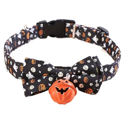 Haloppe Hundehalsband, attraktiv, für Halloween, Welpen, Halsdekoration, Schwarz, Größe L von Haloppe