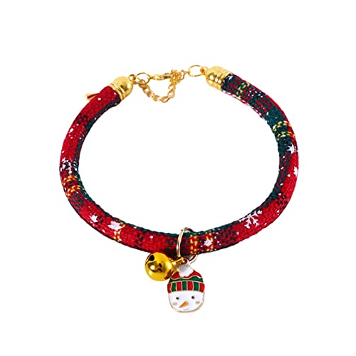 Haloppe Hundehalsband, mit Mini-Glöckchen, Cartoon-Anhänger, verbessert die Atmosphäre, Polyester, Rot, A Haloppe Hundehalsband, mit Mini-Glöckchen, Cartoon-Anhänger, verbessert die Atmosphäre, Polyester, Rot, A von Haloppe