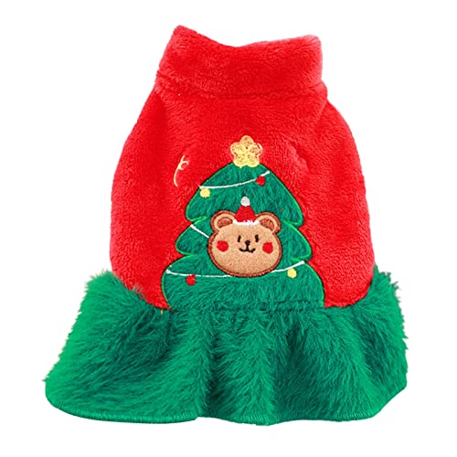 Haloppe Hundekleid Warm halten Weihnachten Festival Haustier Rock Schön Rot XL von Haloppe