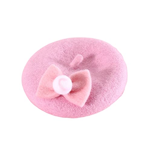 Haloppe Katzen-Baskenmütze, dekorativ, auffällig, für Haustiere, Katze, Wolle, Maler, Barett für die tägliche Kollokation, Rosa A Haloppe Katzen-Baskenmütze, dekorativ, auffällig, für Haustiere, Katze, Wolle, Maler, Barett für die tägliche Kollokation, Rosa A von Haloppe