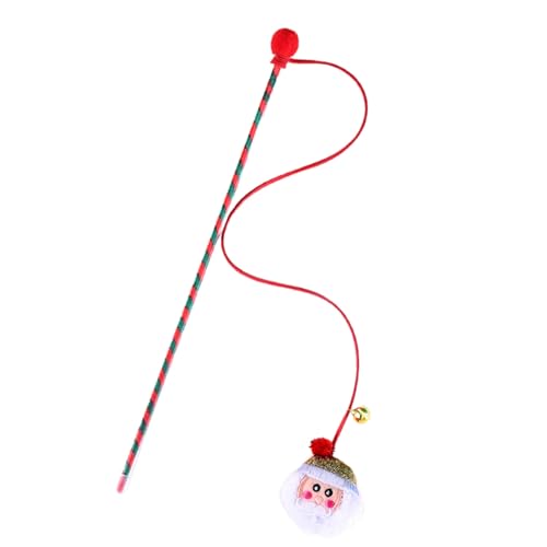 Haloppe Katzen Teaser Helle Farbe Katzen Plüsch Puppe Teaser Zauberstab mit Glocke Angenehmer Weihnachtsmann Haloppe Katzen Teaser Helle Farbe Katzen Plüsch Puppe Teaser Zauberstab mit Glocke Angenehmer Weihnachtsmann von Haloppe