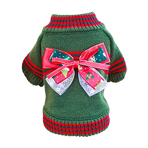 Haloppe Pet Apparel Christmas Elements Hundepullover, feine Verarbeitung, kompatibel mit Wintergrün, S von Haloppe