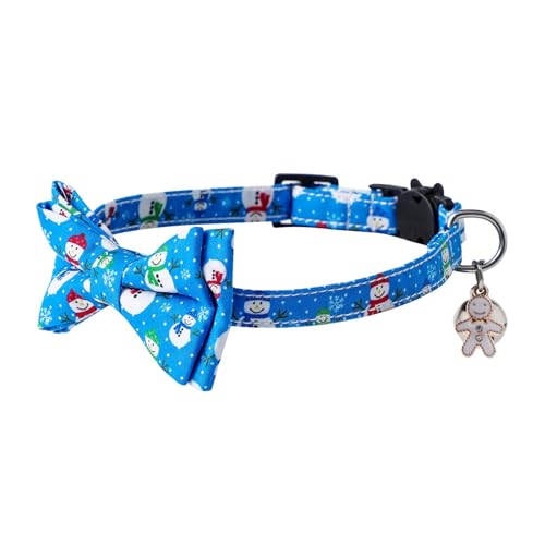 Haloppe Pet Bow Tie Dress Up Funktionales Weihnachtselement Katzenhalsband Blau S von Haloppe