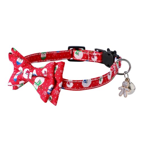 Haloppe Pet Bow Tie Dress Up Funktionales Weihnachtselement Katzenhalsband Rot S von Haloppe
