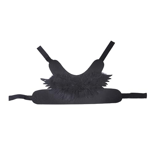 Haloppe Pet Devil Wings Vivid Feather Wings Pet Halloween Decoration Easy-wearing Pet Accessories Black S von Haloppe