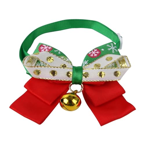 Haloppe Pet Neck Circle Dress Up Easy-wearing Bow-Knoten Style Pet Collar with Mini Bell Photo Prop Pet Accessories Red Green One Size Haloppe Pet Neck Circle Dress Up Easy-wearing Bow-Knoten Style Pet Collar with Mini Bell Photo Prop Pet Accessories Red Green One Size von Haloppe