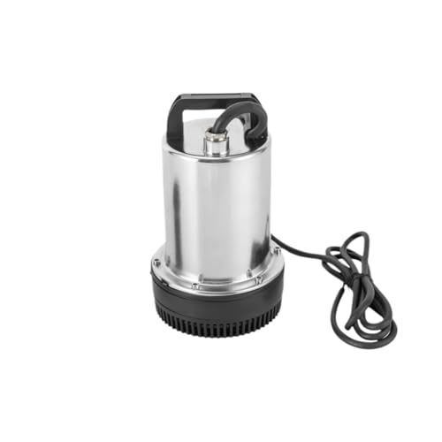 HamPaesk 1 Stück 6000 l/h Tauch-Abwasserpumpe, 12 V DC Abwasser-Schmutzwasserpumpe 160 W Edelstahl Langlebige Abflusspumpe for Klärgruben von HamPaesk
