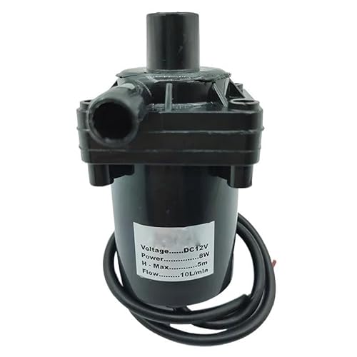 HamPaesk 1 stück 8 Watt 10L/M DC12V Mikrowasserpumpe DC 9 V-12 V Großer Durchfluss selbstansaugende Saugwasserpumpe Tauchpumpe von HamPaesk