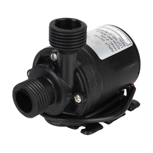 HamPaesk 1 stück DC 12 V 24 V Hause 800L/H Tragbare Bürstenlosen Motor Tauch Wasserpumpe 5 M for Kühlsystem Brunnen Heizung(12V DC Connector) von HamPaesk
