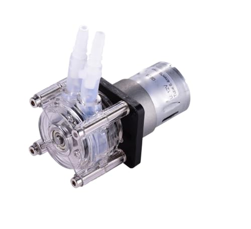 HamPaesk 1 stück DC 24 V Schlauchpumpe Mit Silikonschlauch High Flow Wasser Flüssigkeitsdosierung Vakuum Selbstansaugende Korrosionsschutz(24V) von HamPaesk