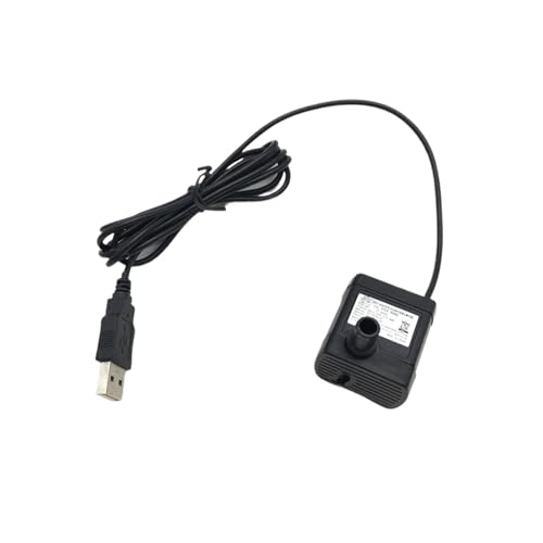 HamPaesk 1 stück Micro Tauch DC 5~12 V USB Typ Wasserpumpe Max 200L/H Durchfluss Einstellbar Bürstenlos for Aquarium(USB Adjustable) von HamPaesk
